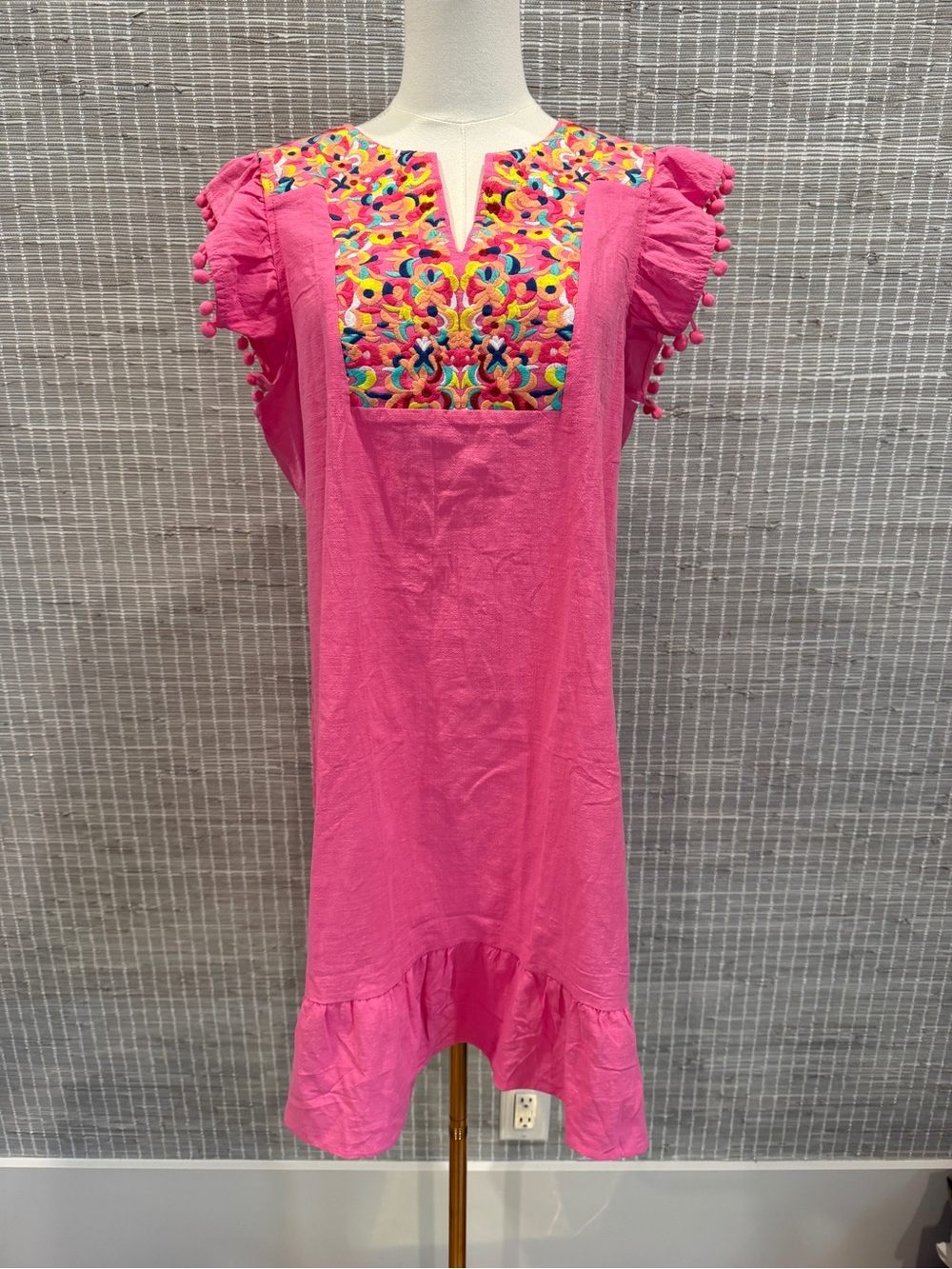 KIRUNDO Boho Summer Mini Embroidered Dress